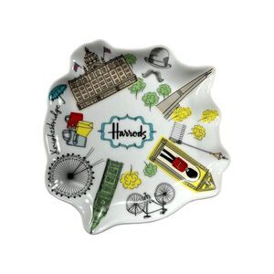 Porcelain Trinket Dish Harrods Knightsbridge London Souvenir British Landmarks